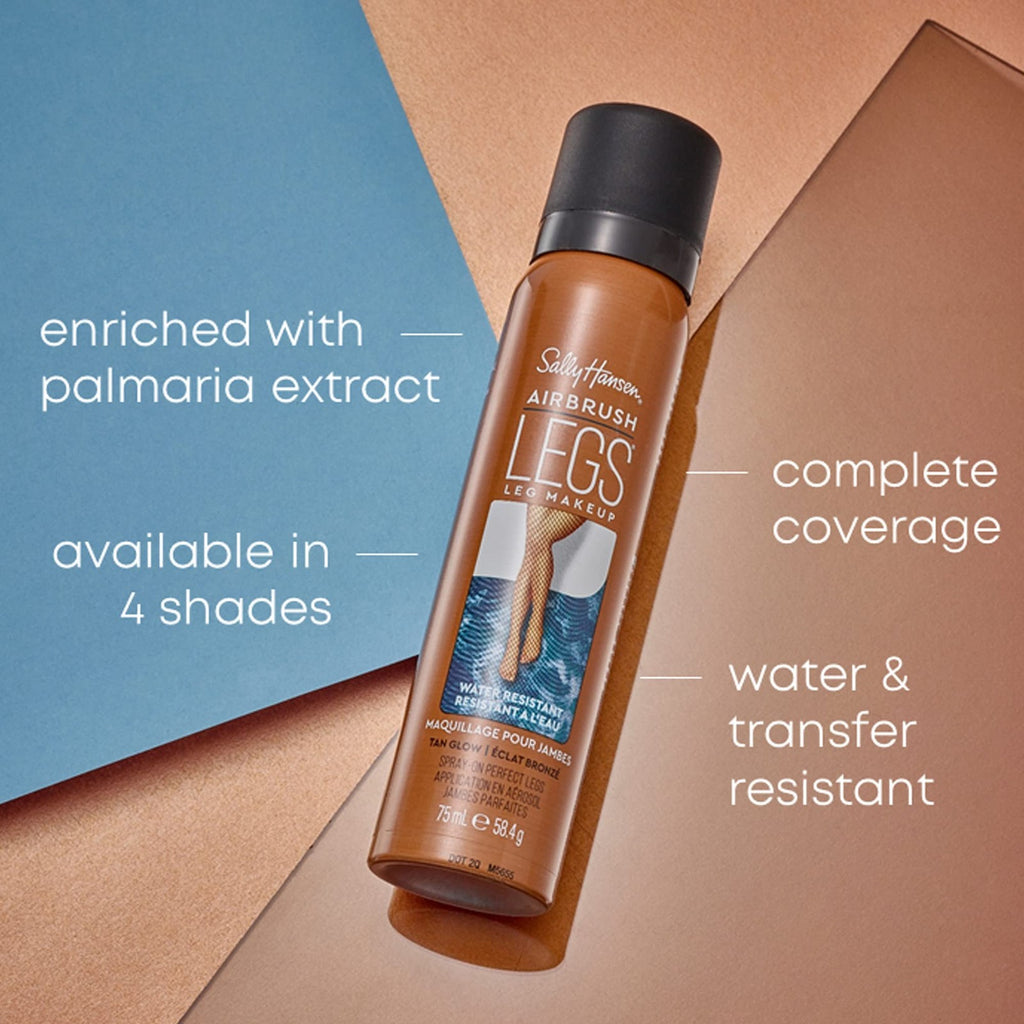 Airbrush Legs Spray-On Makeup - Flawless, Water-Resistant Leg Cover, Deep Glow 4.4 Oz