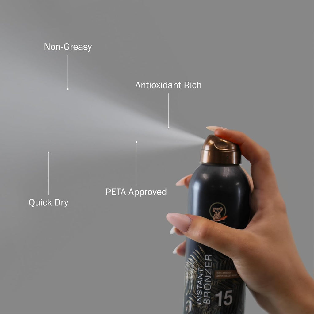 Australian Gold SPF 15 Continuous Spray Sunscreen with Bronzer & Hydration
