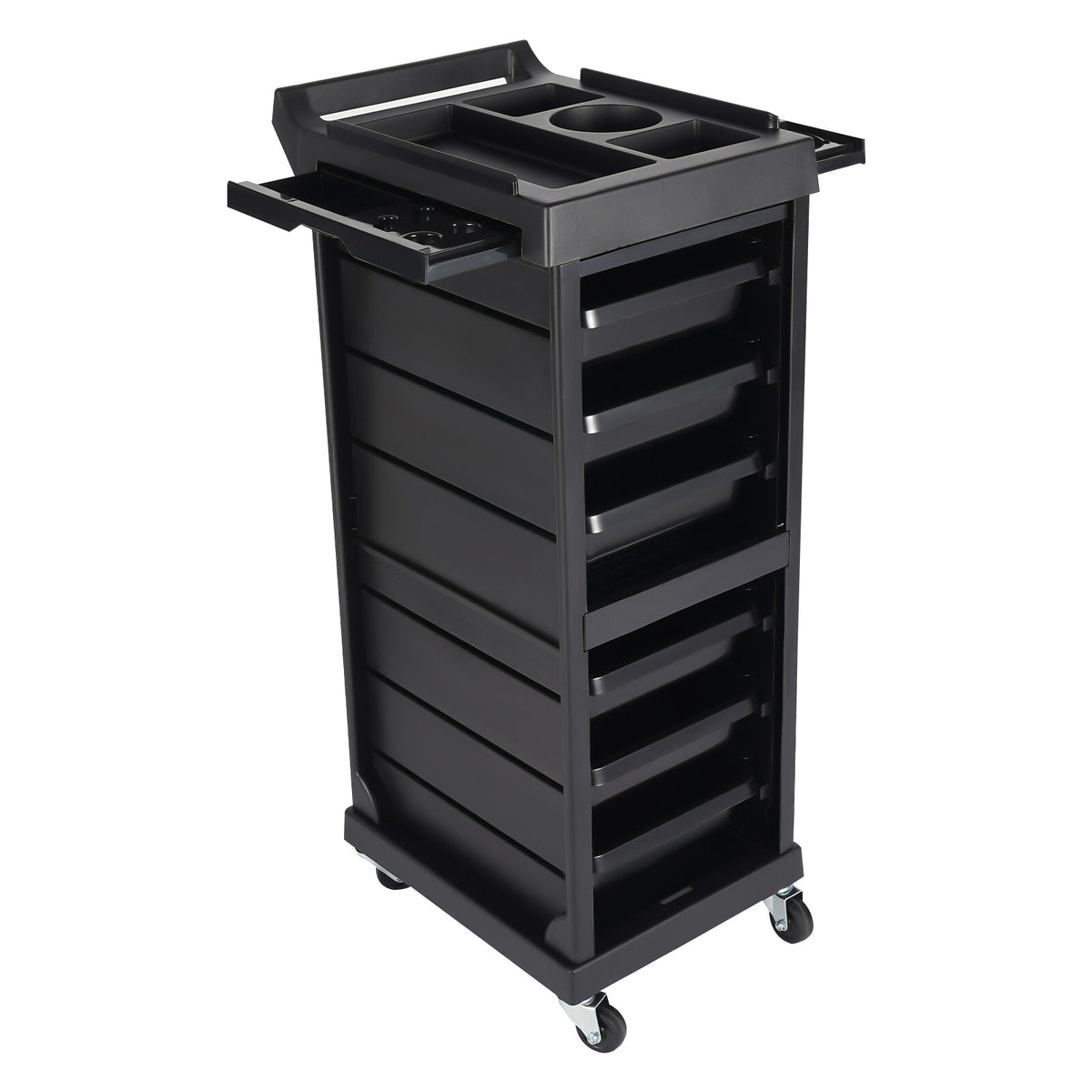 Lockable Salon Trolley Cart with 7 Tiers & Tool Holders for Hair & Beauty