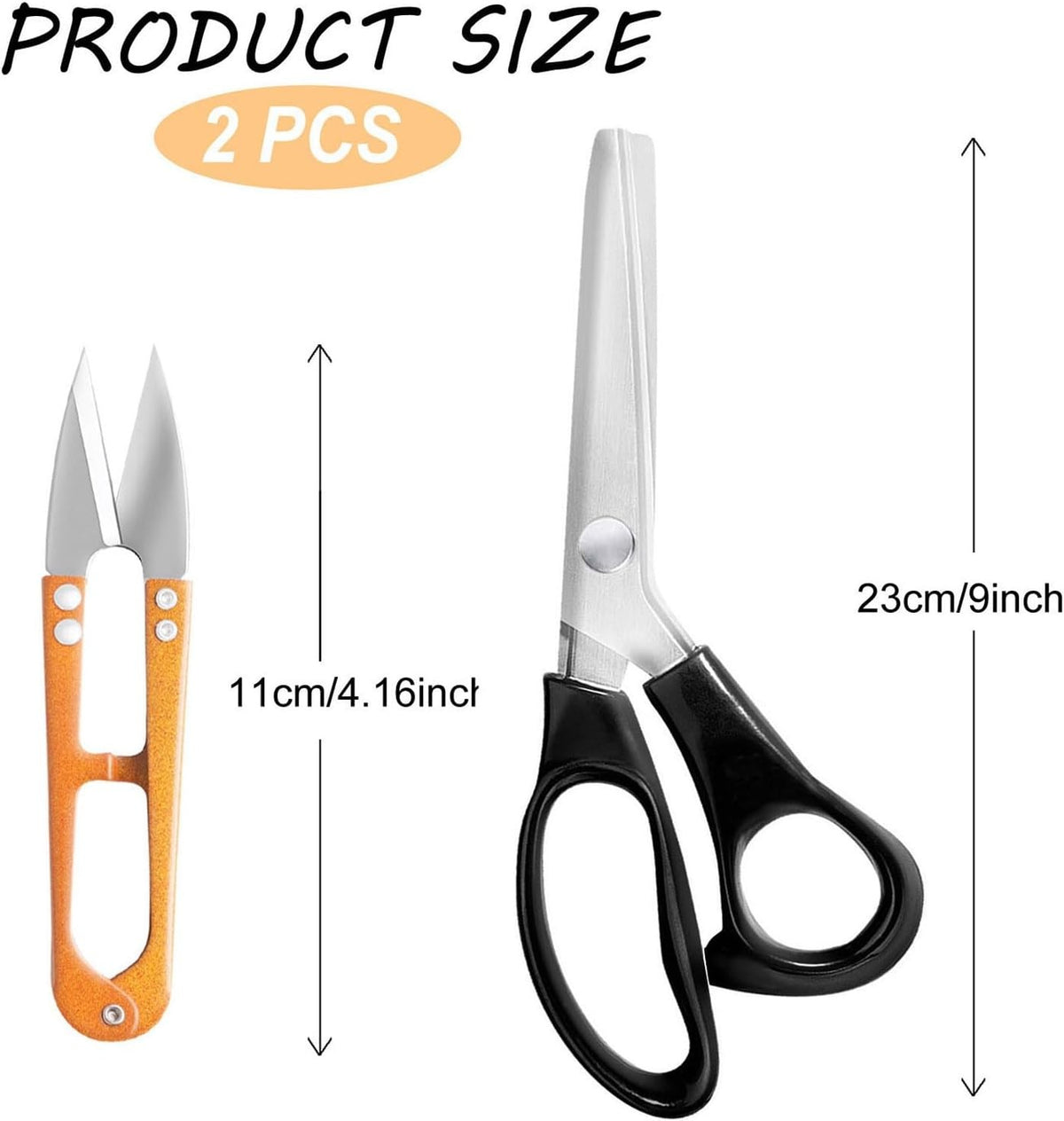 Decorative Zig Zag Pinking Shears, Craft Scissors, Serrated Knife 23cm
