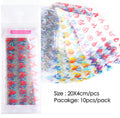 10Pcs Nail Art Foil Transfer Stickers for Gradient & Metallic Nail Decoration