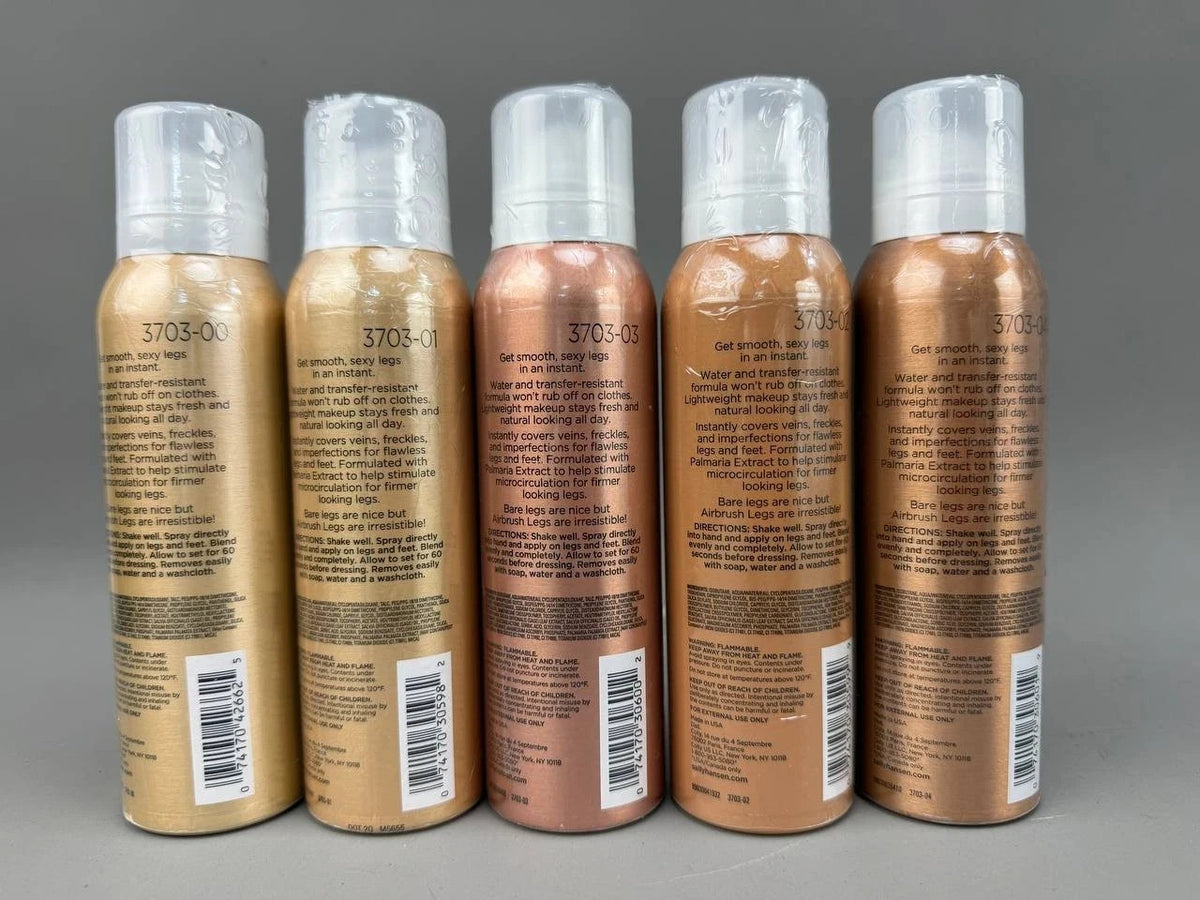 Water-Resistant Makeup Set of 5 for Legs - Multiple Colors 4.4oz Each