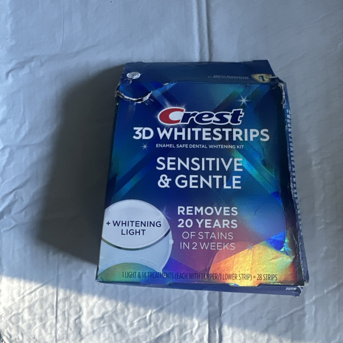 Crest 3D Whitestrips Sensitive & Gentle Strips - Removes 20 Years