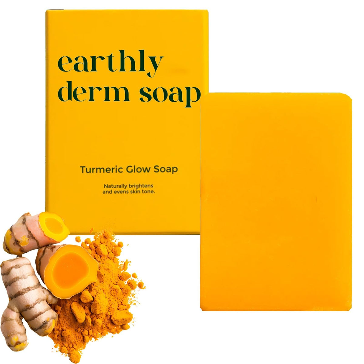 Turmeric Glow Natural Handmade Bar Soap for All Skin Types - Gentle Cleansing