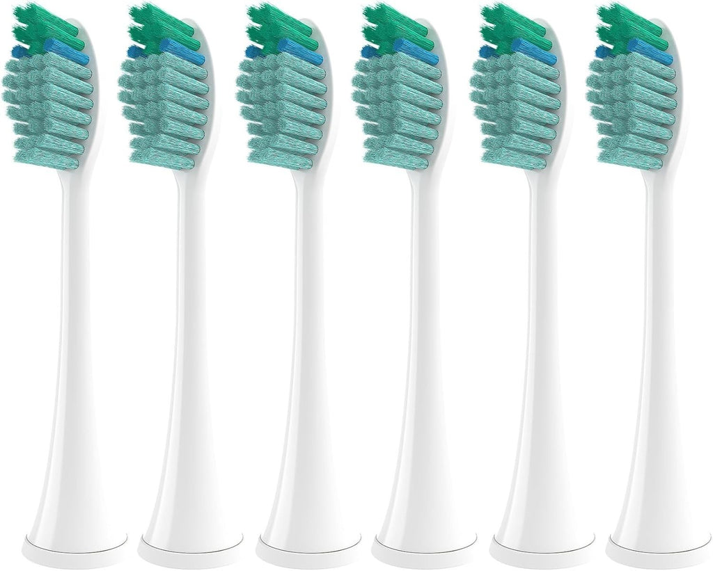 Medium Bristle Replacement Head for TAO Clean Electric Toothbrush — 6 Pack