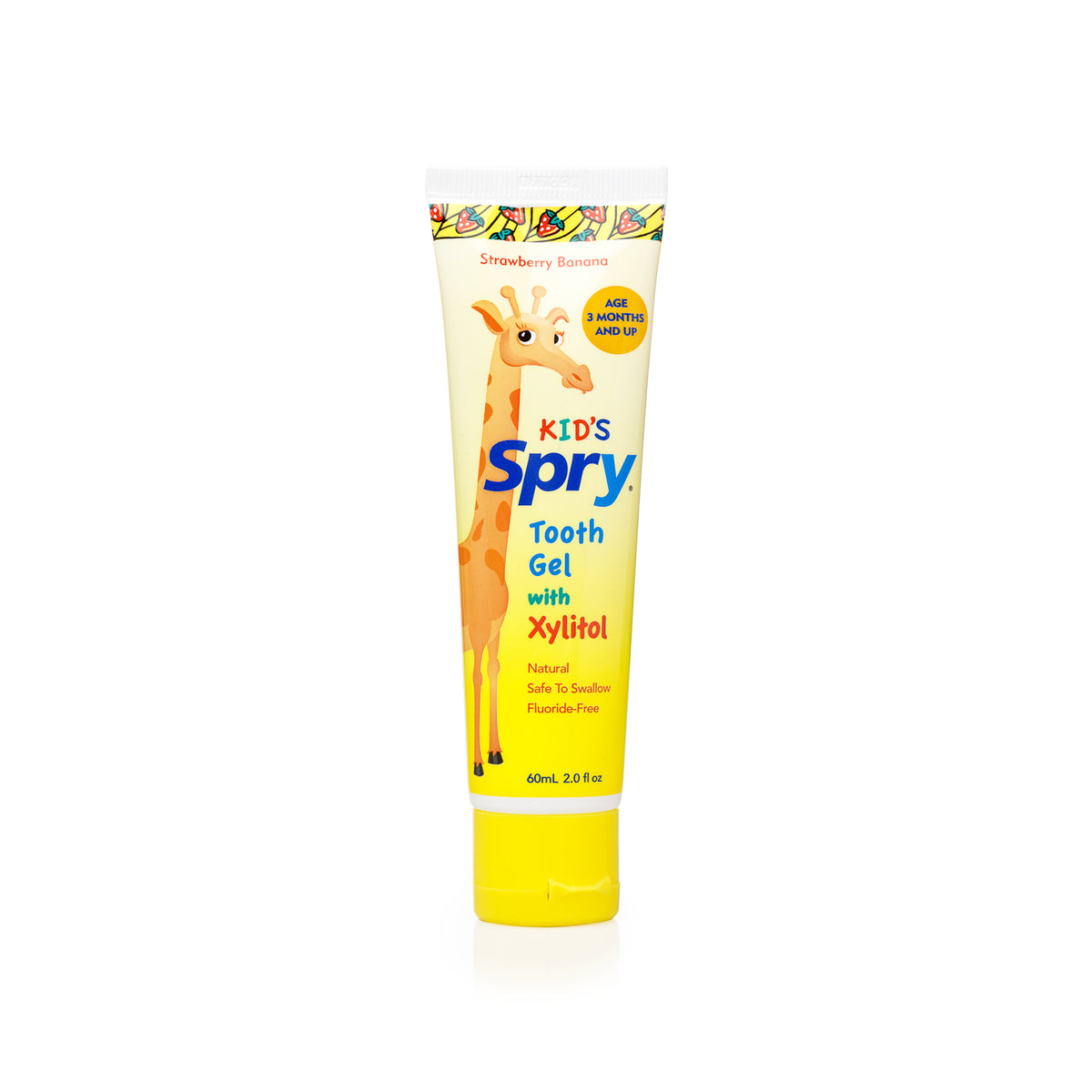 Natural Strawberry Banana Tooth Gel for Kids Fluoride-Free Safe Oral Care