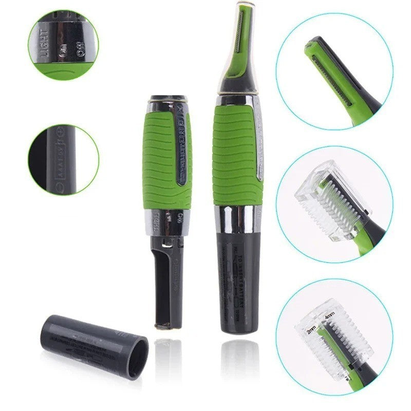 Men Nose Ear Face Neck Eyebrow Hair Mustache Beard Trimmer & Shaver