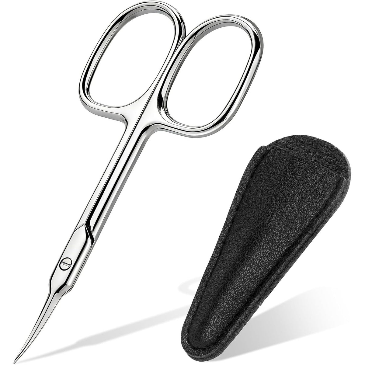1/2x Curved Nail & Cuticle Scissors - Fine Point Manicure Tool, Stainless Steel