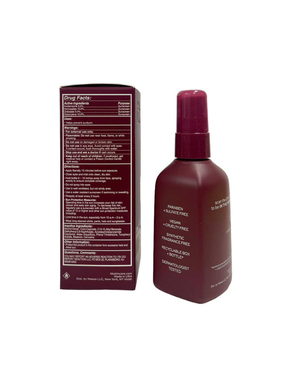 SPF 30 Setting Mist with Broad Spectrum UV Protection - Custom Lot Size