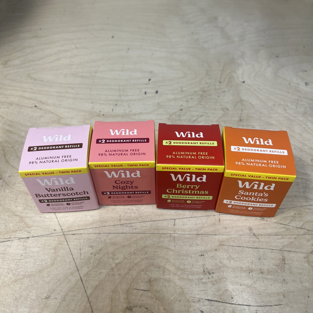 Deodorant Refills Set of 4 - 2.8 oz Each for Wild Cosmetics