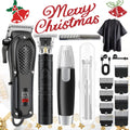 Professional 6-Piece Cordless Hair Clipper Set for Men with Adjustable Blades
