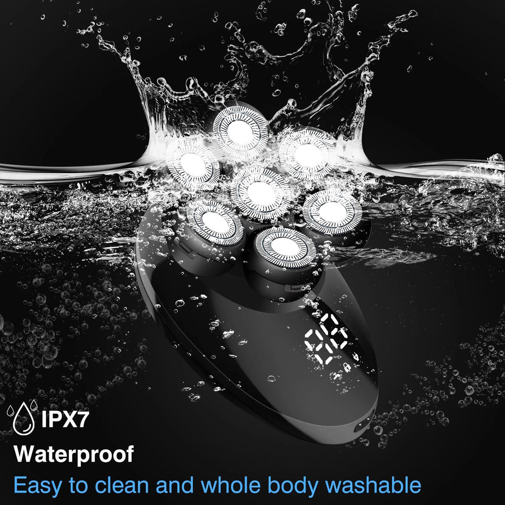 Electric Head Shaver for Bald Men 5-in-1 Cordless Razor Wet & Dry Grooming