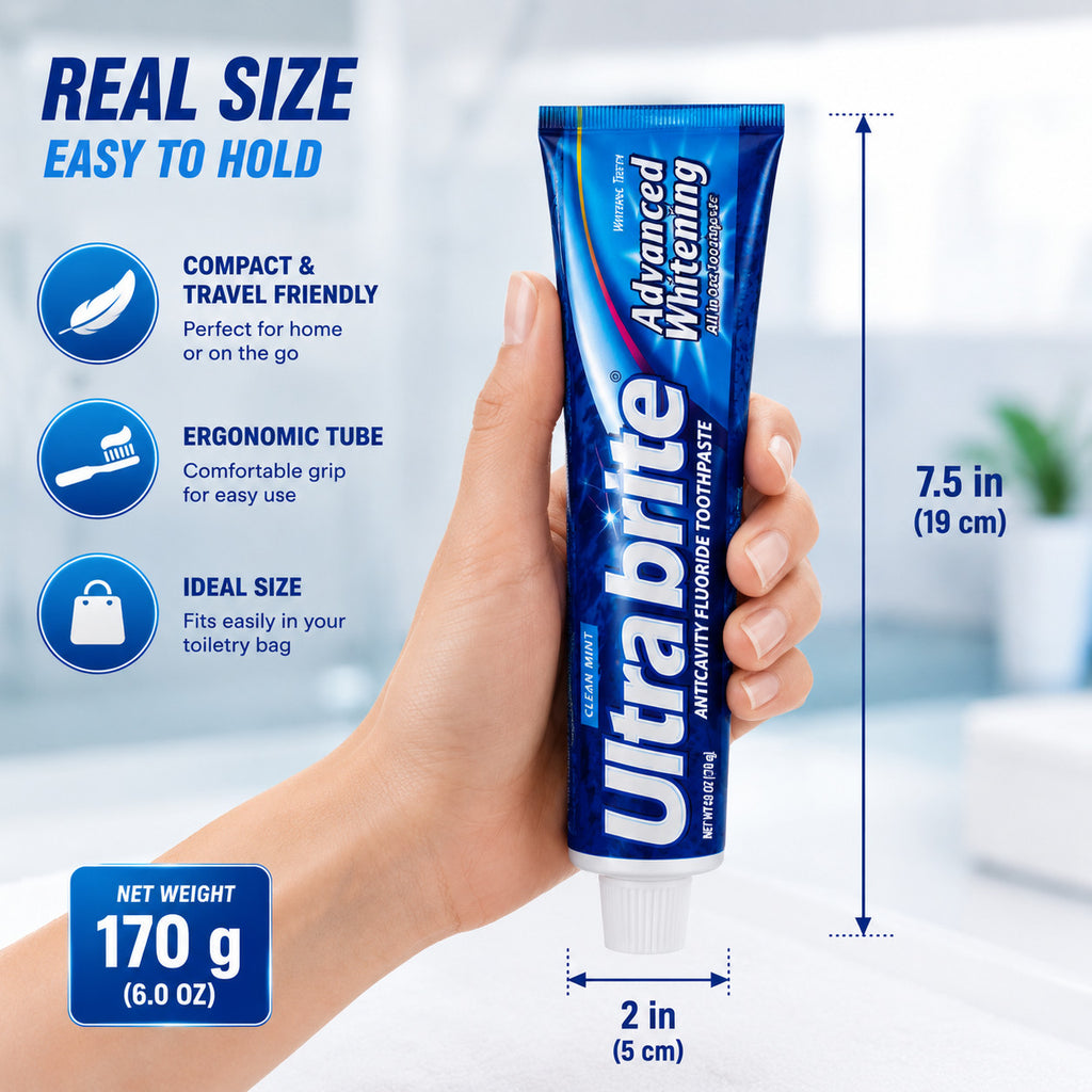 Ultra Brite Whitening Toothpaste Clean Mint 6 Oz - 3 Pack