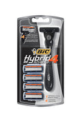 BIC Hybrid 4 Advance Disposable Razor Handle & 4 Refills