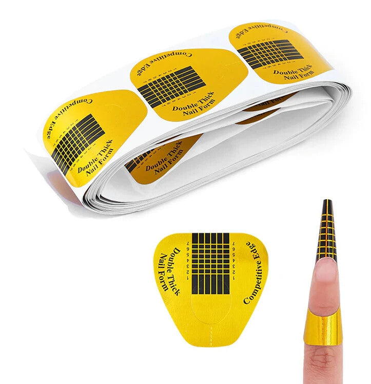Nail Form Horseshoes for Acrylic & UV Gel Extensions - 100 Pieces