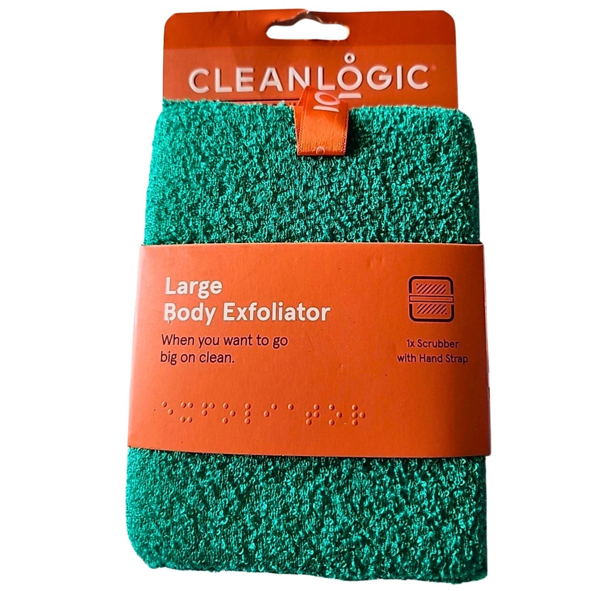 Large Body Exfoliator Scrubber with Hand Strap - 3 Pack Green