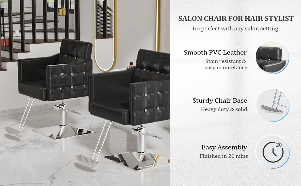 Heavy Duty Hydraulic Barber Chair for Salon and Barbershop