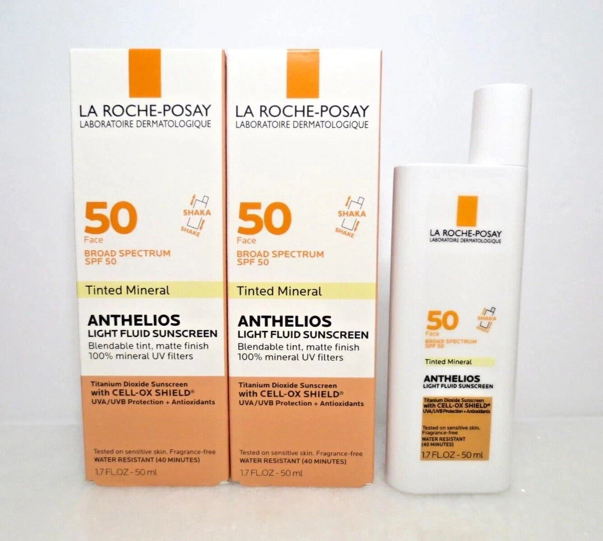 Tinted Mineral SPF 50 Sunscreen - La Roche-Posay Anthelios 1.7 oz, 2 Pack