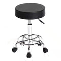 Adjustable Black PU Leather Swivel Salon Bar Stool with Hydraulic Height