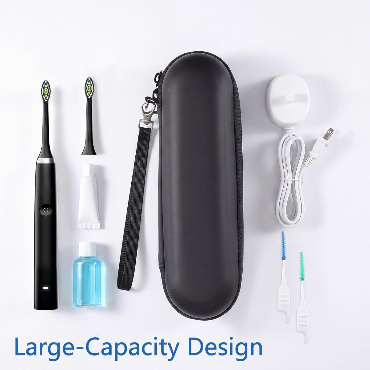 Electric Toothbrush Travel Case Waterproof EVA Storage Organizer for Most Handles
