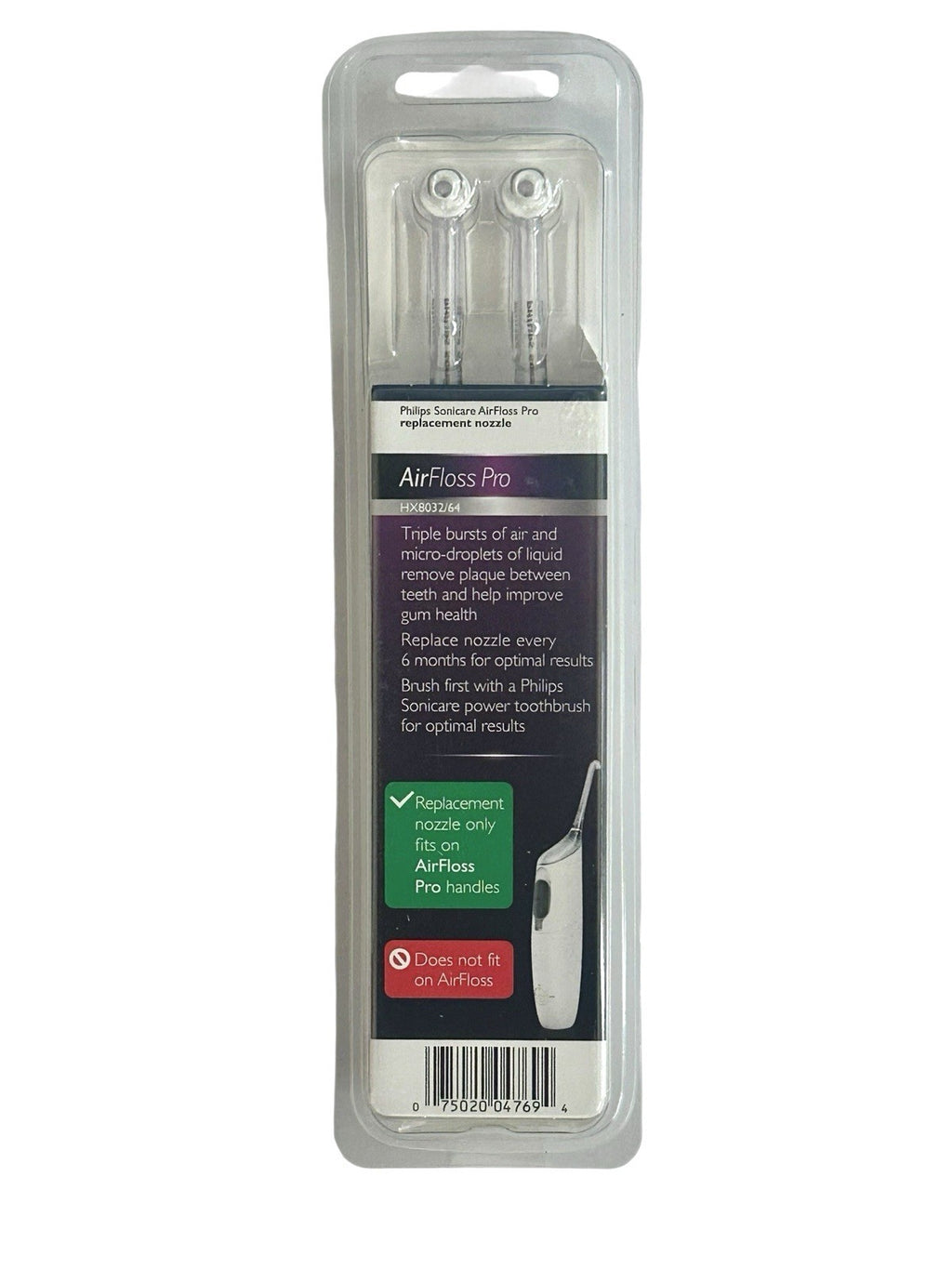 Sonicare Airfloss PRO Nozzle Replacement Pack HX8032/64 - Fits Airfloss PRO Handles