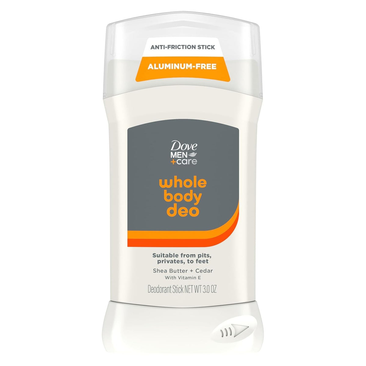 Dove Men+Care Whole Body Deodorant Stick Shea Butter Cedar 3 Oz - All-Day Odor Protection