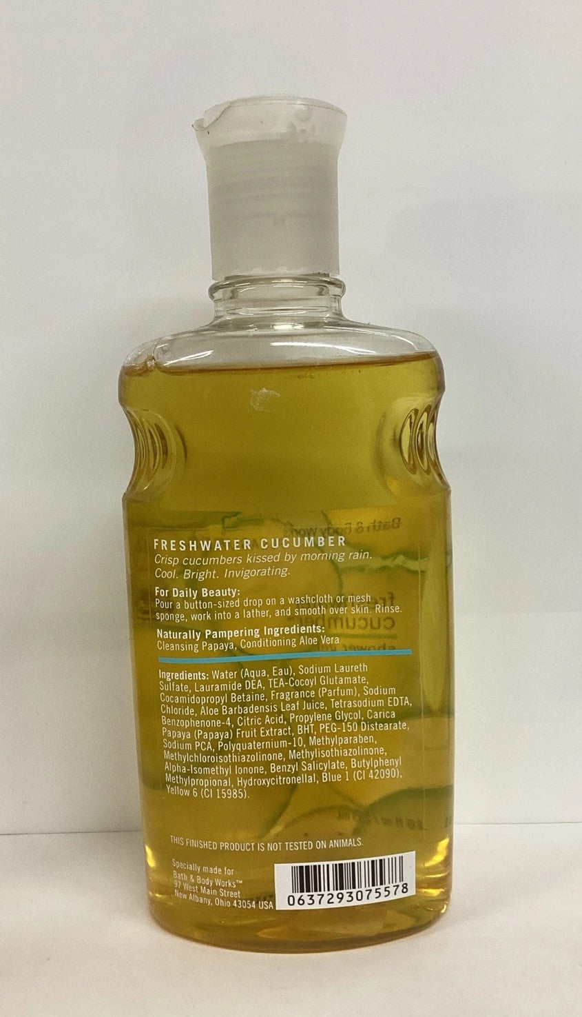 Fresh Pleasures FRESHWATER CUCUMBER Shower Gel 10oz - Body Wash for Women