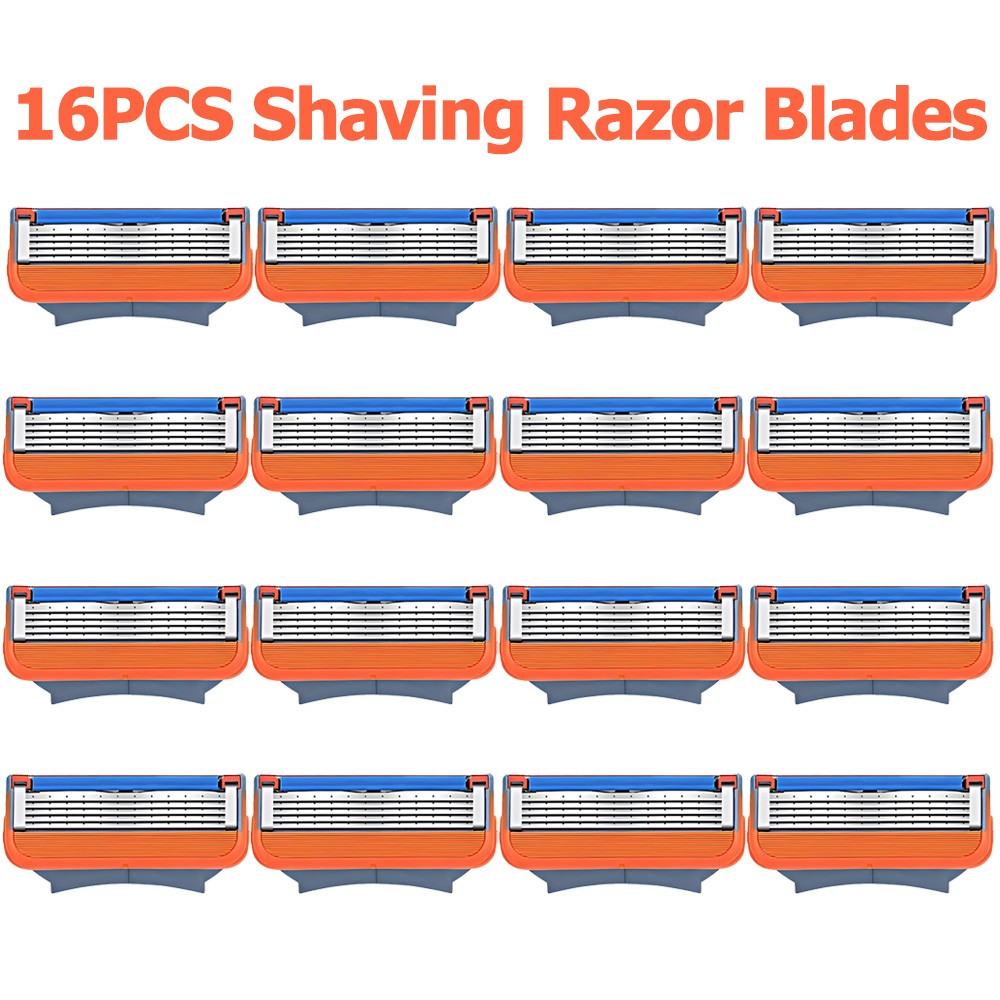 16-Pack Razor Blade Refills for Gillette Fusion ProGlide & SkinGuard