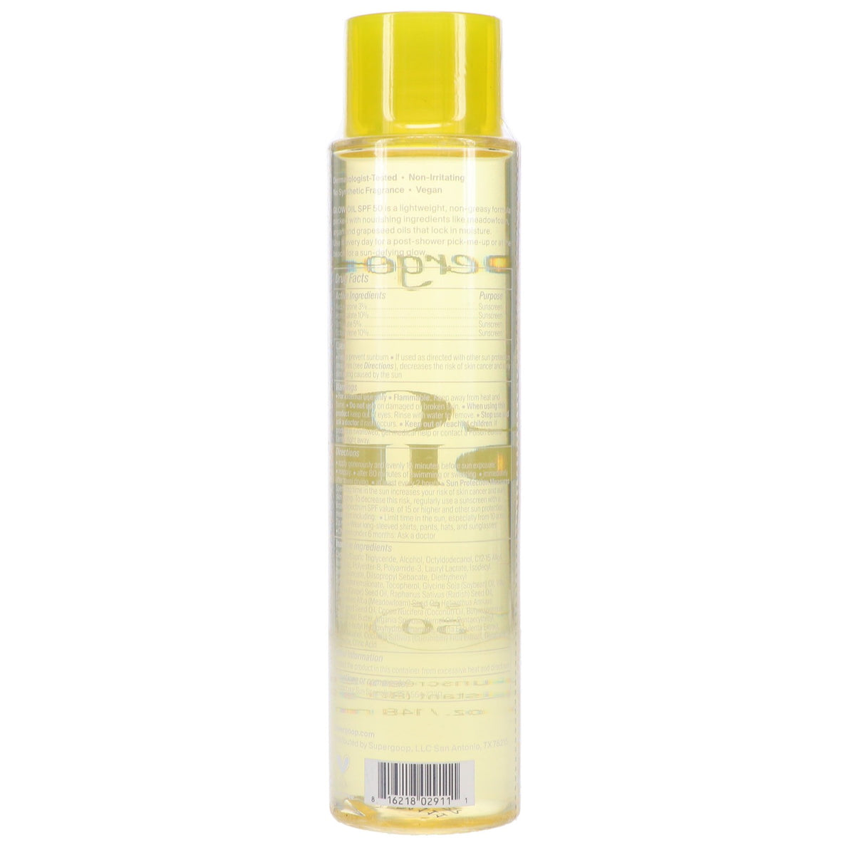 Supergoop! SPF 50 Glow Oil Body Sunscreen 5 oz - Broad Spectrum UV Protection