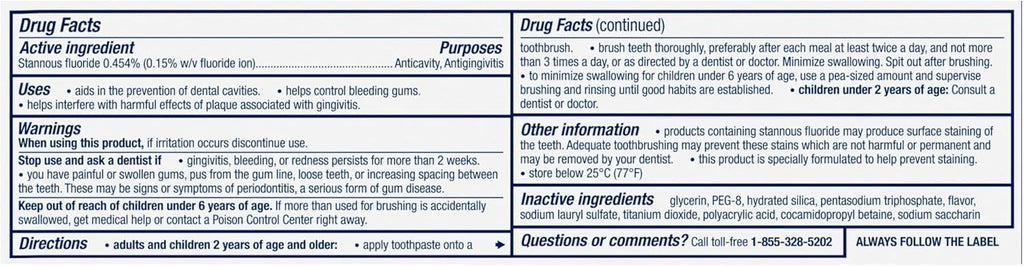Gum Care Toothpaste for Bleeding Gums, Gingivitis & Cavity Prevention - 3.4 oz