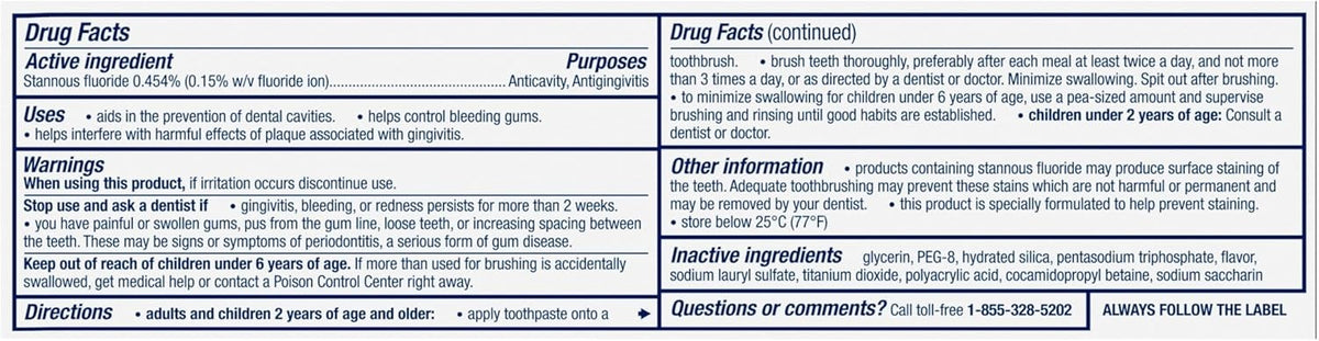 Gum Care Toothpaste for Bleeding Gums, Gingivitis & Cavity Prevention - 3.4 oz