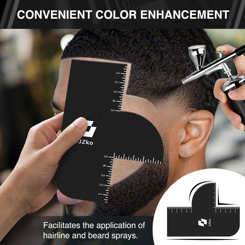Hairline Shaping & Enhancement Card Set with Comb - Salon-Grade Barber Tool