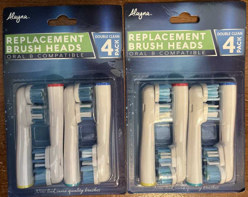 8 Pack Replacement Toothbrush Heads for Oral B Double Clean - Compatible with Dual Action Brushes
