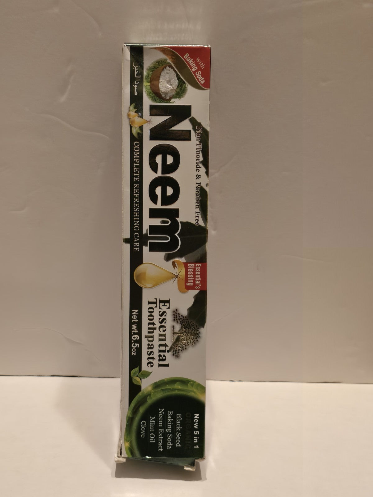 Organic Neem Toothpaste Mint Black Seed Fluoride-Free Vegan 6.5 OZ