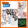 Glow in the Dark Halloween Nail Art Stickers - 12 Sheets Pumpkin Ghost