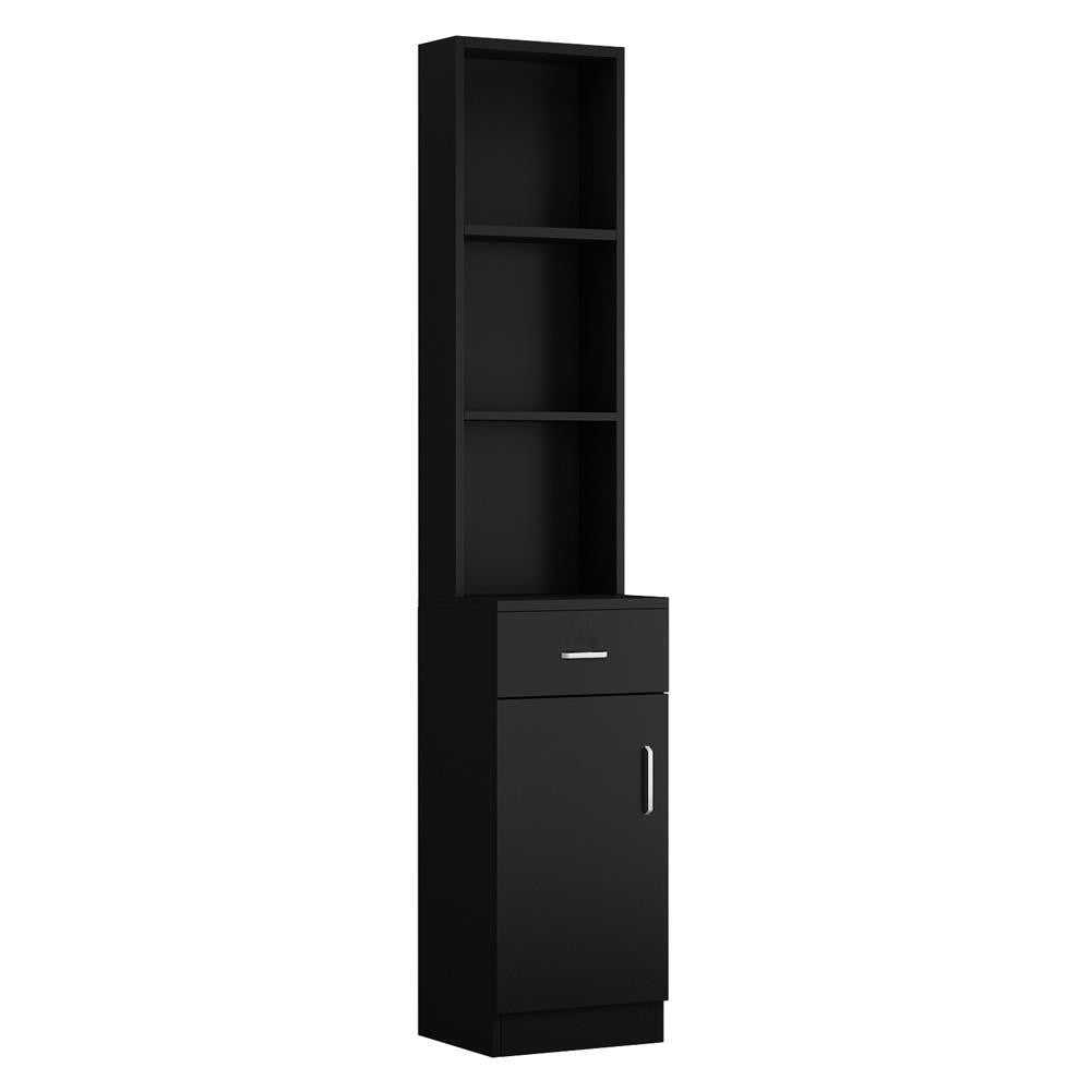 Wall-Mounted Salon Station Barber Cabinet with Lockable Drawers & Shelves