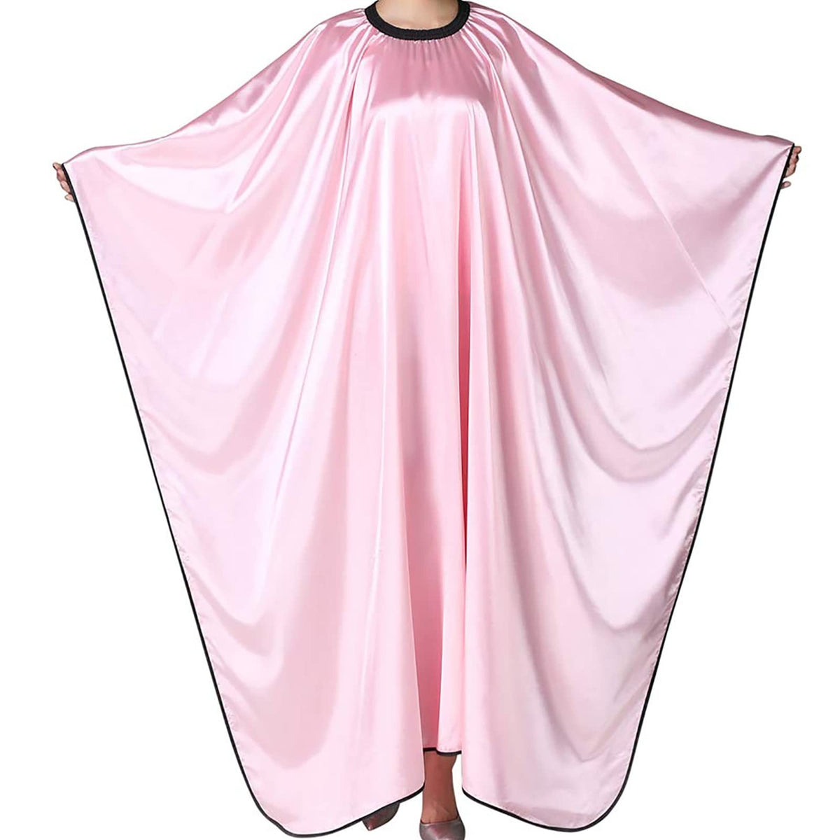 Pink Professional Barber Cape with Adjustable Metal Clip - Waterproof 55x63 Inches