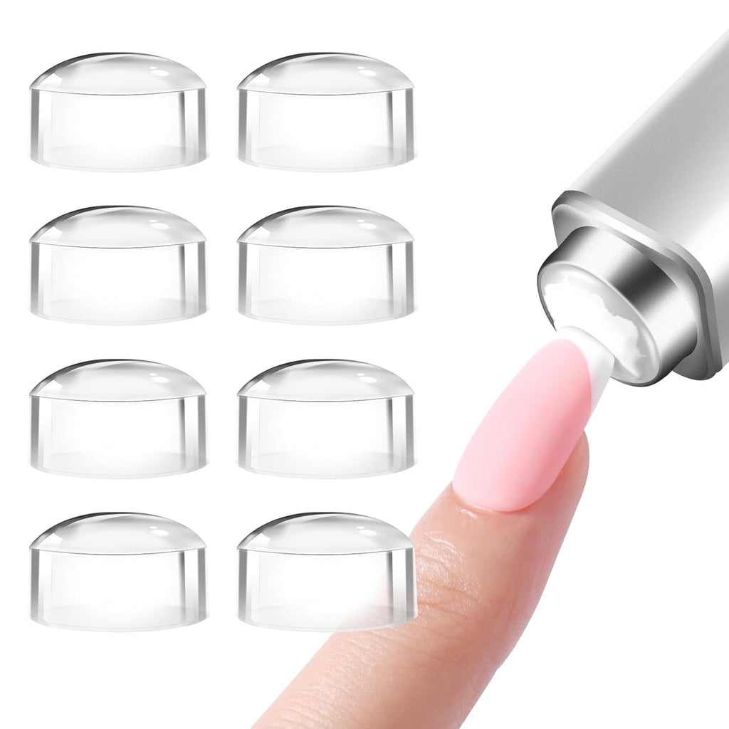 French Tip Nail Stampers Kit - 8 Silicone Nail Art Stamper Set for Professional & Home Use