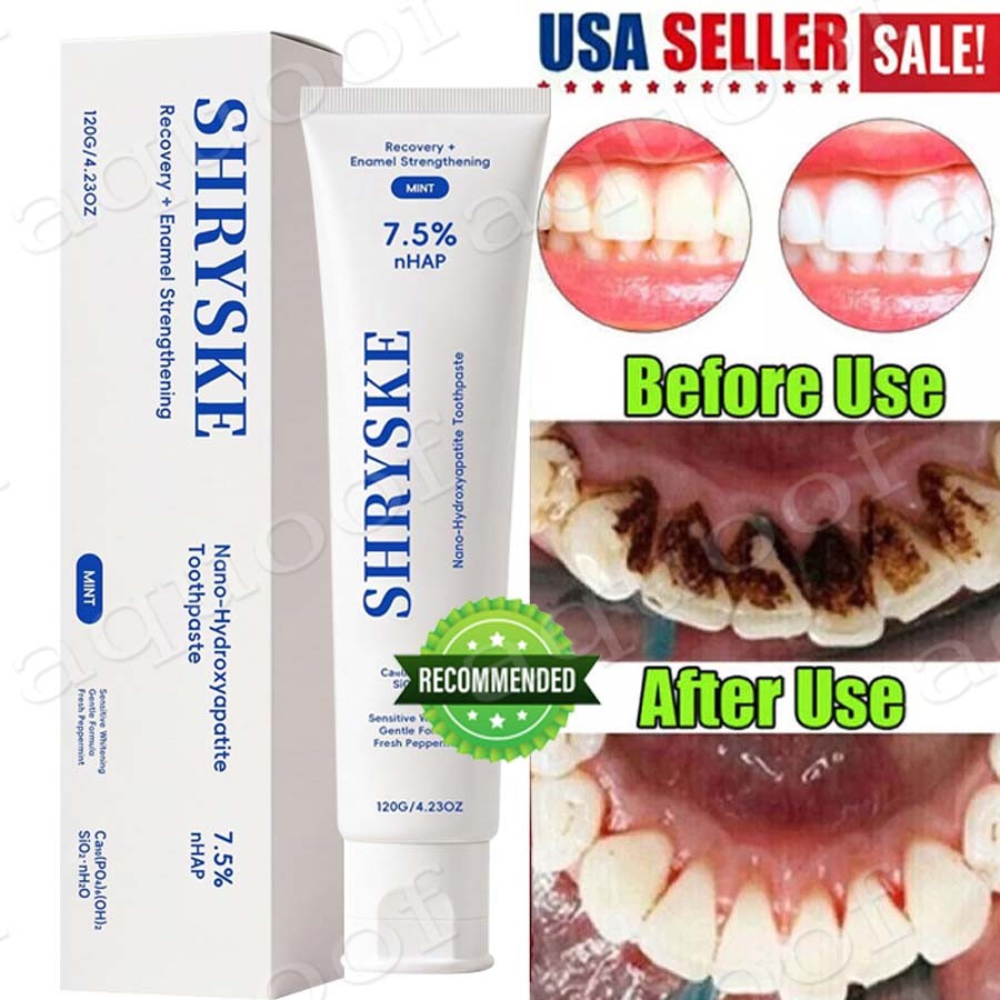 Natural Toothpaste for Whitening Sensitive Teeth - Enamel Support, Gums & Fresh Breath