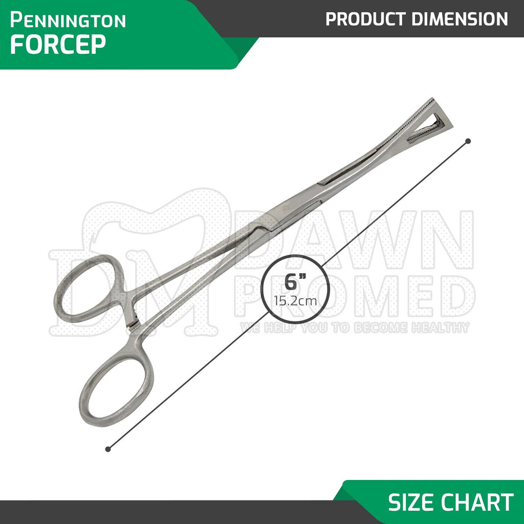 Pennington Forceps 6" Straight Serrated Body Piercing Hemostat Clamp German Gr
