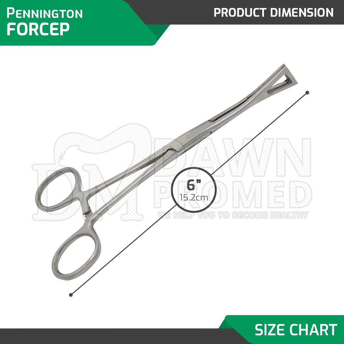 Pennington Forceps 6" Straight Serrated Body Piercing Hemostat Clamp German Gr