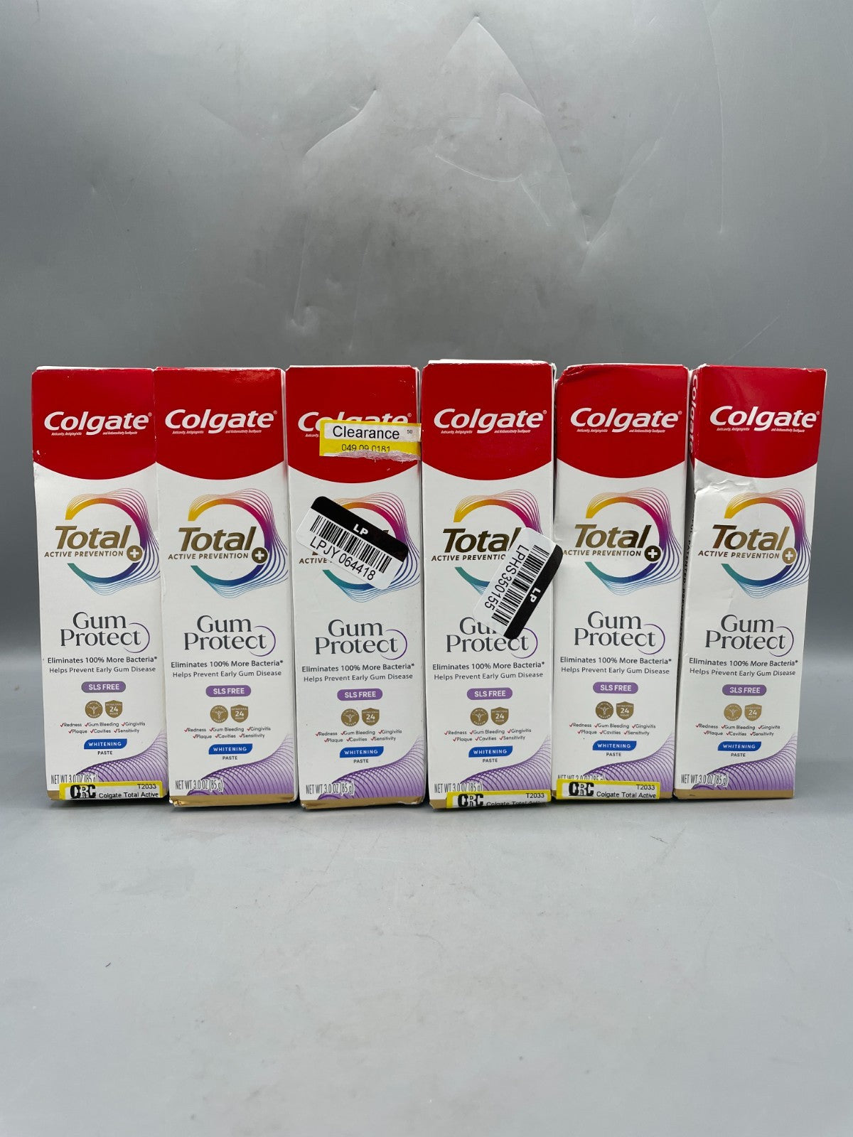 Colgate Total Gum Protect Whitening Toothpaste 3oz - Pack of 6