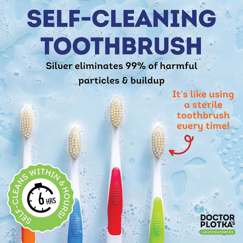 Soft Bristle Flossing Toothbrush 2 Pack for Sensitive Teeth - Gentle Oral Care