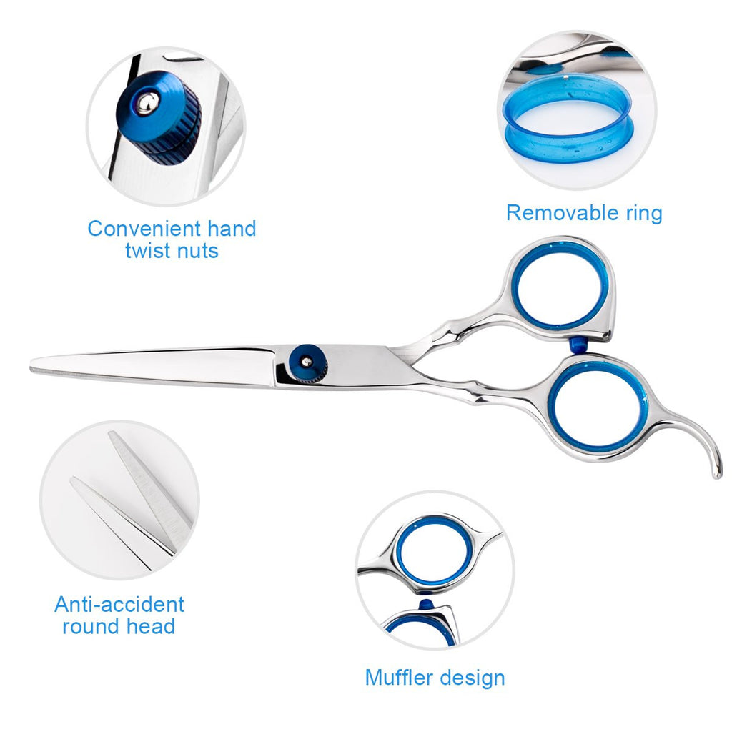 Professional Hair Cutting Kit with 2 Scissors & Accessories for Home & Salon Use