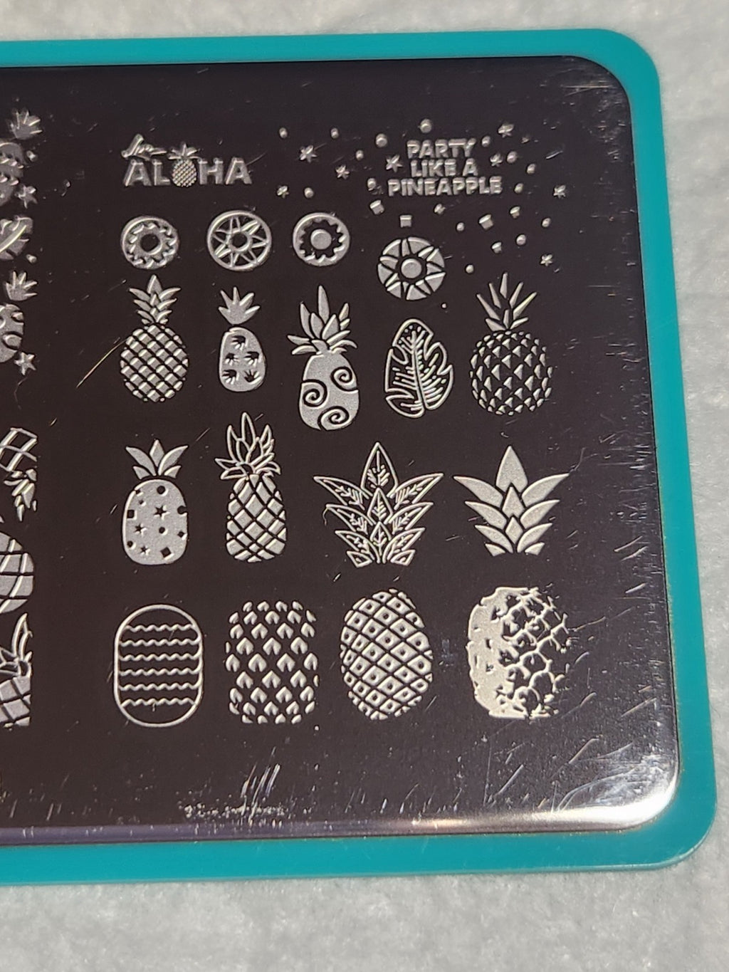 Maniology Nail Stamping Plate M051 Aloha Pineapples Nail Art Tool