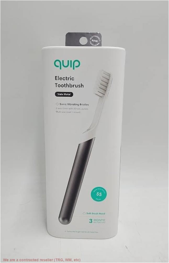 Electric Toothbrush Slim Handle with Soft Bristle Heads - Quip