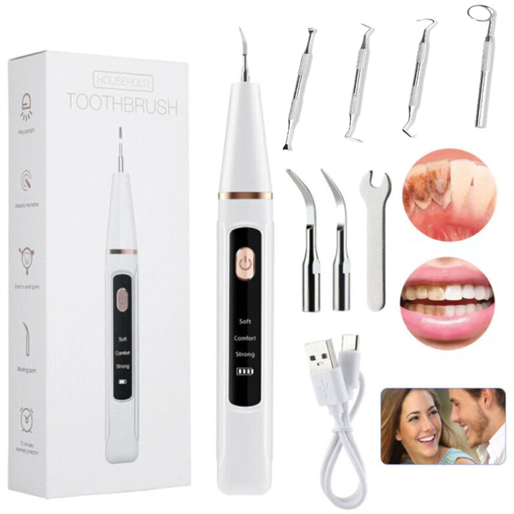 Electric Tooth Cleaner Kit Ultrasonic Dental Scaler Teeth Stain Remover
