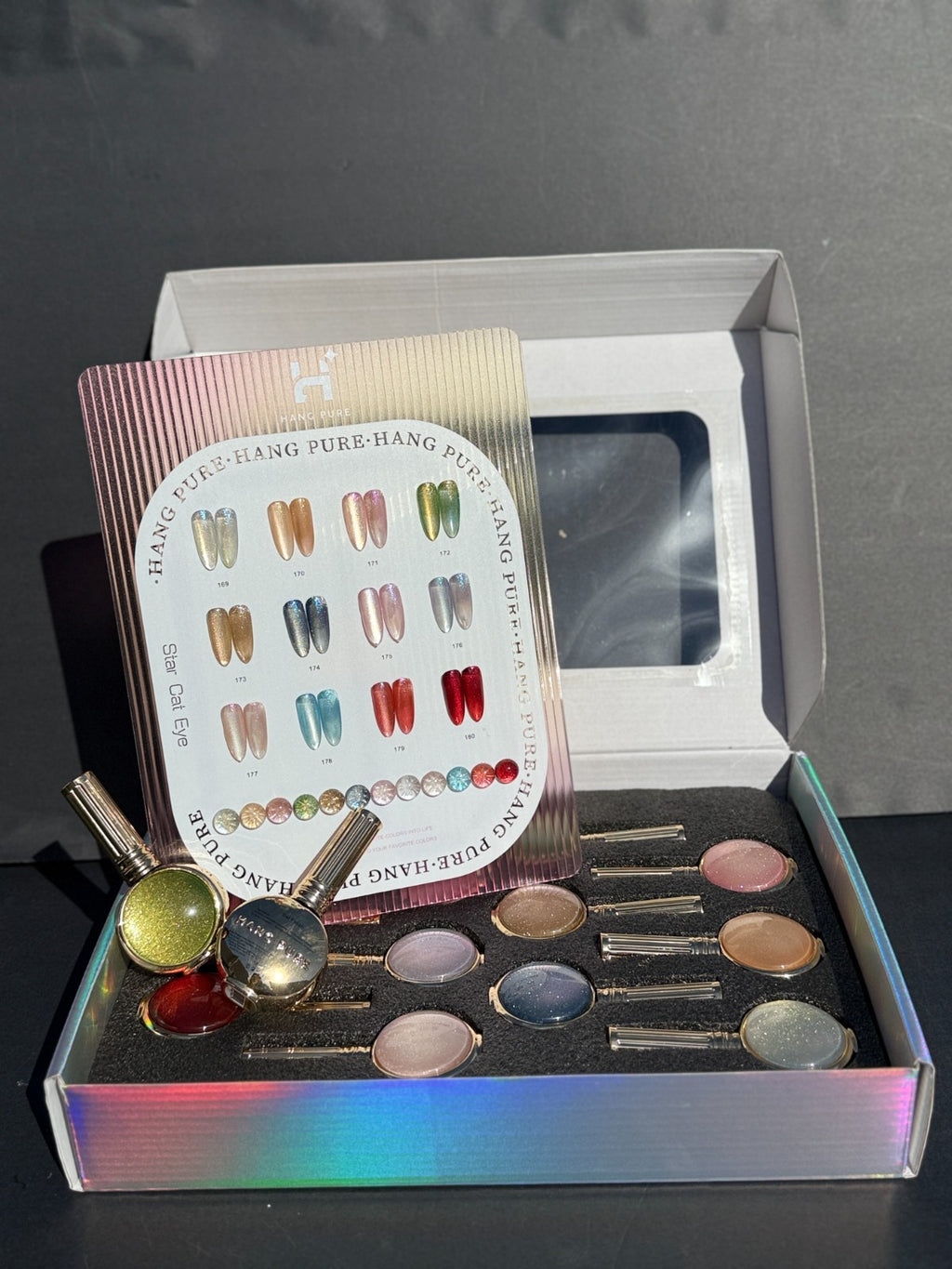 Magnetic Cat Eye Gel Nail Polish Set - 12 Shimmering Colors, Long-Lasting