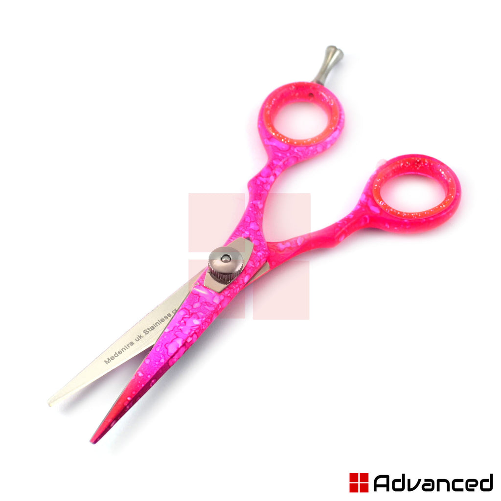 Professional 5 Inch Pink Hair Cutting Scissors for Salons & Barbershops