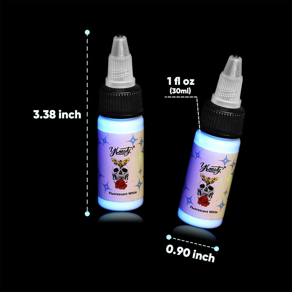 Fluorescent Tattoo Ink Set - 8 Color 5ml/Each Professional Quality